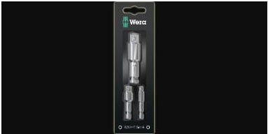 Wera 870/4/7 Set A SB - Set adattatori per bussole - 3 pezzi - 1/4" 1/2" 3/8" - Chiave a brugola (05073200001)