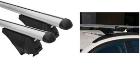 FISCHER KFZ-Relingträger CrossLine L, Länge: 1,20 m innovativer Aluminiumträger für integrierte Dachreling, - 1 Stück (126002)