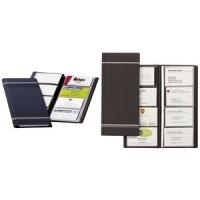 DURABLE Visitenkarten-Album VISIFIX, matte Folie, anthrazit mit silbernem Zierstreifen, mit transparenten Hüllen (8581-58)