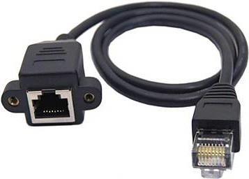 Cat 5e Stecker auf Buchse LAN-Ethernet-Netzwerk Verlngerungskabel 050mPatchkabel mit Buchse und Montagelcher