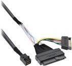 InLine 29620A - 0,5 m - Internal - U.2 (SFF-8639) - SFF-8643 + SATA 15pin - Male connector / Male connector - Schwarz - 1 Stück(e) (29620A)