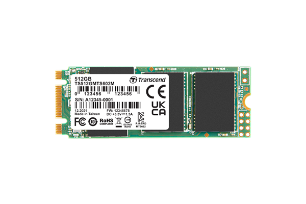 Transcend MTS602M - SSD - 256 GB - interno - M.2 2260 (a doppia faccia) (M.2 2260 (a doppia faccia)) - SATA 6Gb/s