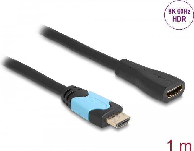 Delock Cavo di prolunga HDMI ad alta velocità 48 Gbps 8K 60 Hz 1 m