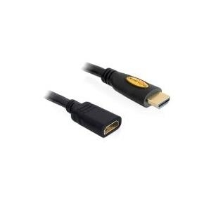 Delock Cavo HDMI ad alta velocità con estensione Ethernet HDMI A maschio HDMI A femmina 2 m