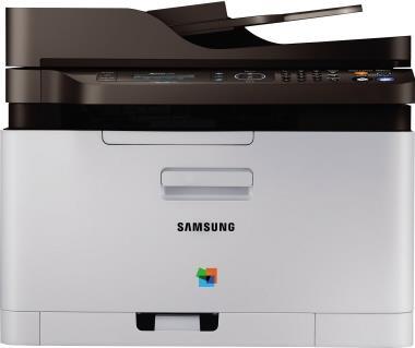 Samsung Xpress SL-C480FN - Multifunktionsdrucker - Farbe - Laser - Legal (216 x 356 mm)/A4 (210 x 297 mm) (Original) - A4/Legal (Medien) - bis zu 14 Seiten/Min. (Kopieren) - bis zu 18 Seiten/Min. (Drucken) - 150 Blatt - 33.6 Kbps - USB 2.0, LAN, USB-Host - Sonderposten