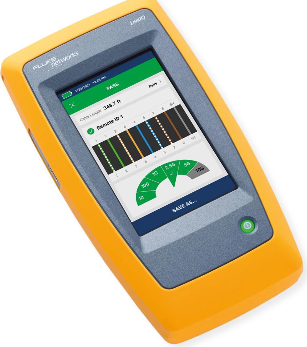 Fluke LinkIQ Nero, Blu, Arancione (LIQ-KIT - LinkIQ, Built-in battery, - Lithium-Ion [Li-Ion], 6400 mAh, 3.6 V, 270 min, 624 g