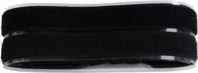 TRU COMPONENTS Klettband zum Aufkleben Haft- und Flauschteil (L x B) 1000 mm x 20 mm Schwarz 909-330-Bag 1 Paar (1586380)