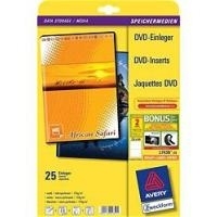 Avery - Einlagen für DVD-Hüllen - 183 x 273 mm - 25 Blatt (25 Bogen x 1) - (L7436-25)