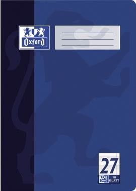 Oxford Schulheft, DIN A4, Lineatur 27 - liniert, 16 Blatt 90 g-qm, Rand links + rechts angedeutet, verstärkter (384401627)