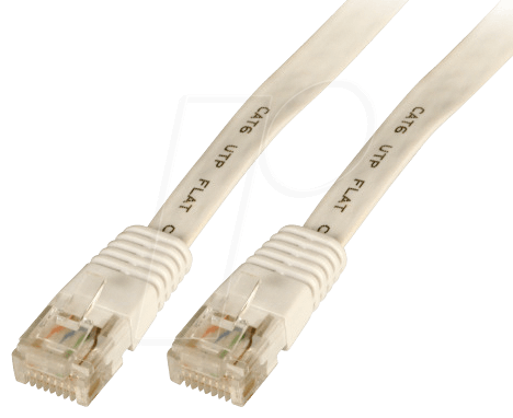 Hersteller: EFB-Elektronik RJ45 Flachkabel U/UTP, Cat.6 0,5m weiß (MK6003.0,5W)