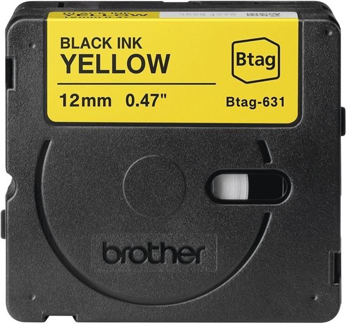 Brother BTAG-631 nastro per etichettatrice Nero su giallo