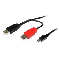 Good Connections - USB 2.0 Anschlusskabel - 2 x USB Typ A (M) - mini USB Typ B (M) - 0.8 m - Schwarz