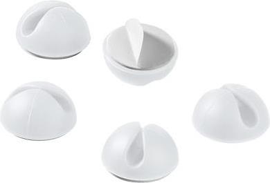 Kabelführung für den Schreibtisch - 5er Set Weiß für Kabel bis 6mm - zur sauberen Kabelverlegung