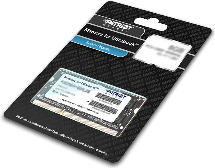 Patriot Memory for Ultrabook - DDR3L - 4 GB - SO DIMM 204-PIN - 1600 MHz / PC3-12800 - CL11 - 1.35 V - ungepuffert - non-ECC