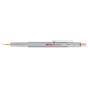 rotring Feinminenstift 800, 0,7 mm, silber massiver Metallschaft, klassisches Sechskant-Design (1854234)