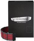 CableMod PRO Series ModMesh C-Series RMi & RMx Cable Kit - Stromkabelkit - geformt - Rot, Kohle (CM-PCSR-FKIT-NKCR-R)