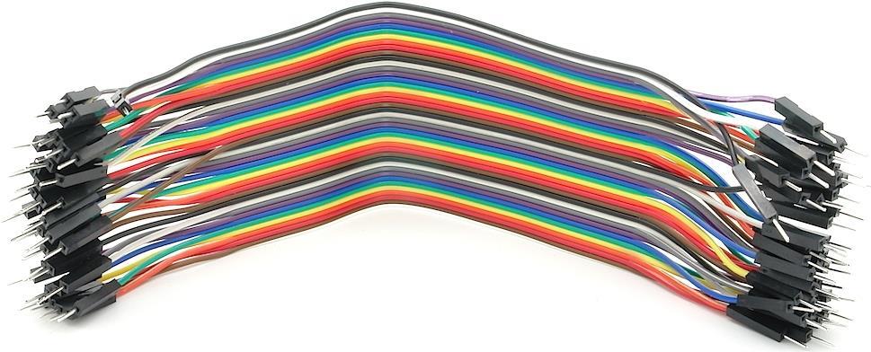 40pin Jumper / Dupont Kabel Male - Male trennbar - Länge: 0,20 m