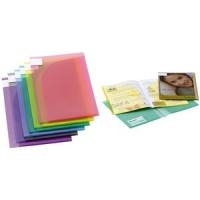 tarifold tcollection Sichtmappe für 2 x DIN A4, sortiert in den Farben: je 2 x blau, lila, grün, gelb, pink, - 12 Stück (511009)
