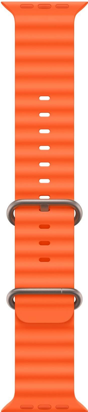 Apple MT653ZM/A accessorio indossabile intelligente Band Arancione Fluoroelastomero, Titanio (APPLE WATCH 49 ORANGE OB)