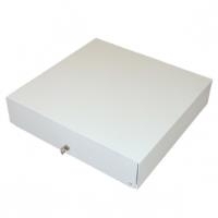 Cash Bases CashPlus Slimline, weiß Kassenlade, Frontöffnung, 343x108x450mm, 6 Scheinfächer, 8 Münzfächer, 3 pos. Schloss, unterschiedliche Schließung, 75er Serie, Farbe: weiß (SLIM-0680)