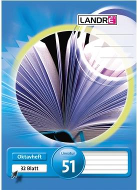 LANDRÉ Oktavheft DIN A6, liniert, 70 g-qm, 32 Blatt (390603251) (390603251)