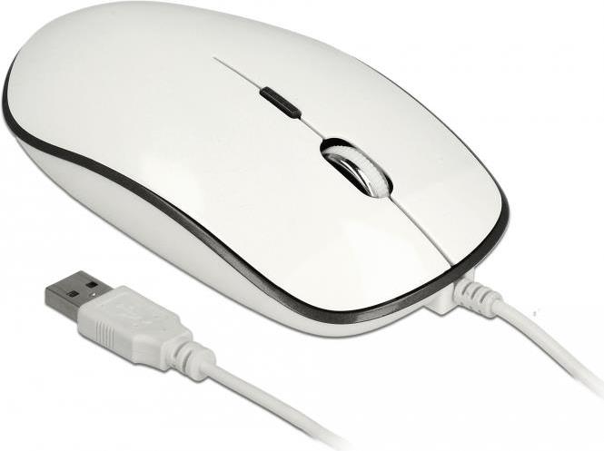 Delock Mouse desktop USB Type-A USB Type-C ottico a 4 pulsanti