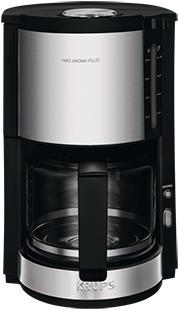 Krups ProAroma Plus Freistehend Filterkaffeemaschine 1.25l 10Tassen Schwarz - Edelstahl (KM321)