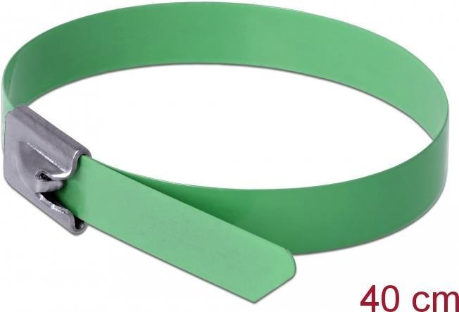 Delock Fascette fermacavo in acciaio inossidabile L 400 x P 7,9 mm verde 10 pezzi