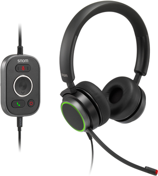 Snom A330D Auricolare Cablato A Padiglione Ufficio USB tipo A Nero (Snom A330D Headset wired duo)