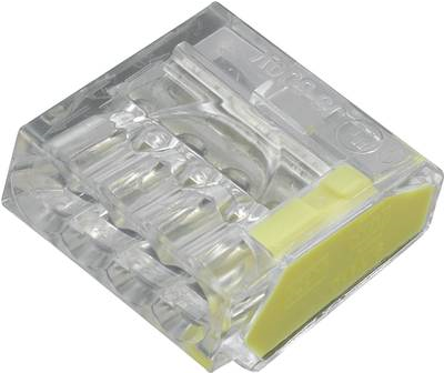 TRU COMPONENTS Dosenklemme starr: 0.25-2.5 mm² Polzahl: 4 25 St. Transparent, Gelb (1564085)