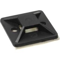 InLine - Befestigungssockel für Kabelbinder - 25 x 25 mm - schwarz - 10 Stück (59965H)