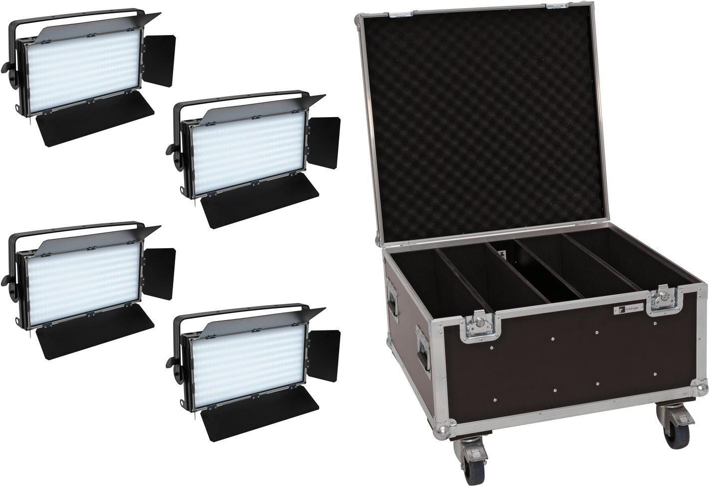 EUROLITE Set 4x LED PLL-480 QCL Panel + Case (20000899)