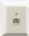 Rutenbeck UAE 8 (8) Ap - Wanddose - RJ-45 - Pearl White, RAL 1013