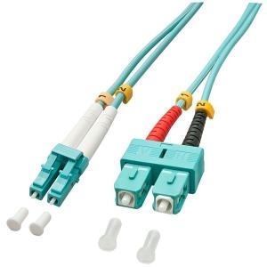 Lindy - Patch-Kabel - LC Multi-Mode (M) - SC multi-mode (M) - 5,0m - Glasfaser - 50/125 Mikrometer - OM3 - halogenfrei (46393)