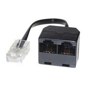 S-Conn RJ45 - 2x RJ45 - RJ45 - 2x RJ45 - Nero - Trasparente - Maschio/Femmina (TC71231-8)