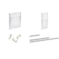 helit Prospekthalter PLACATIV, 1-3 DIN A4, glasklar Fachtiefe: 35 mm, SAN Material - bruchstabil und mit edlem - 4 Stück (H6810102)