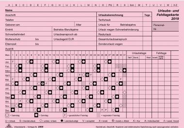 RNK Urlaubskarte 2019 2900/19-10 DIN A5 quer 10 Stck./Pack. (2900/19-10)