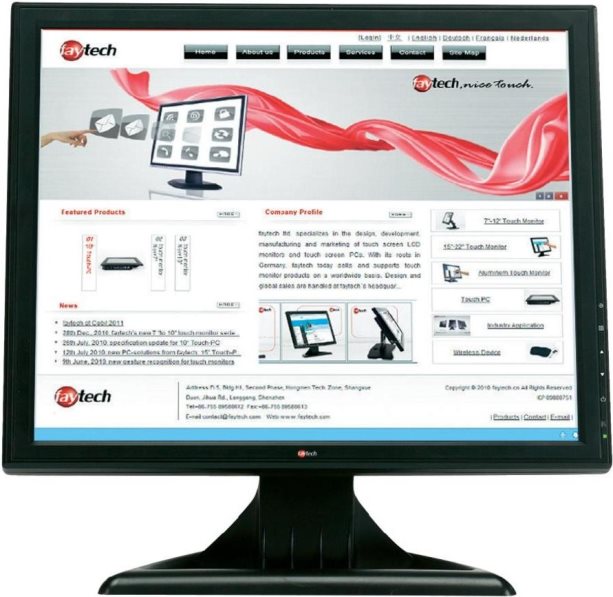 Faytech Touch-Monitor 43,2 cm (17) schwarz Erfahren Sie durch das Touch-Display eine neue Arbeitswelt. (FT17TMB)