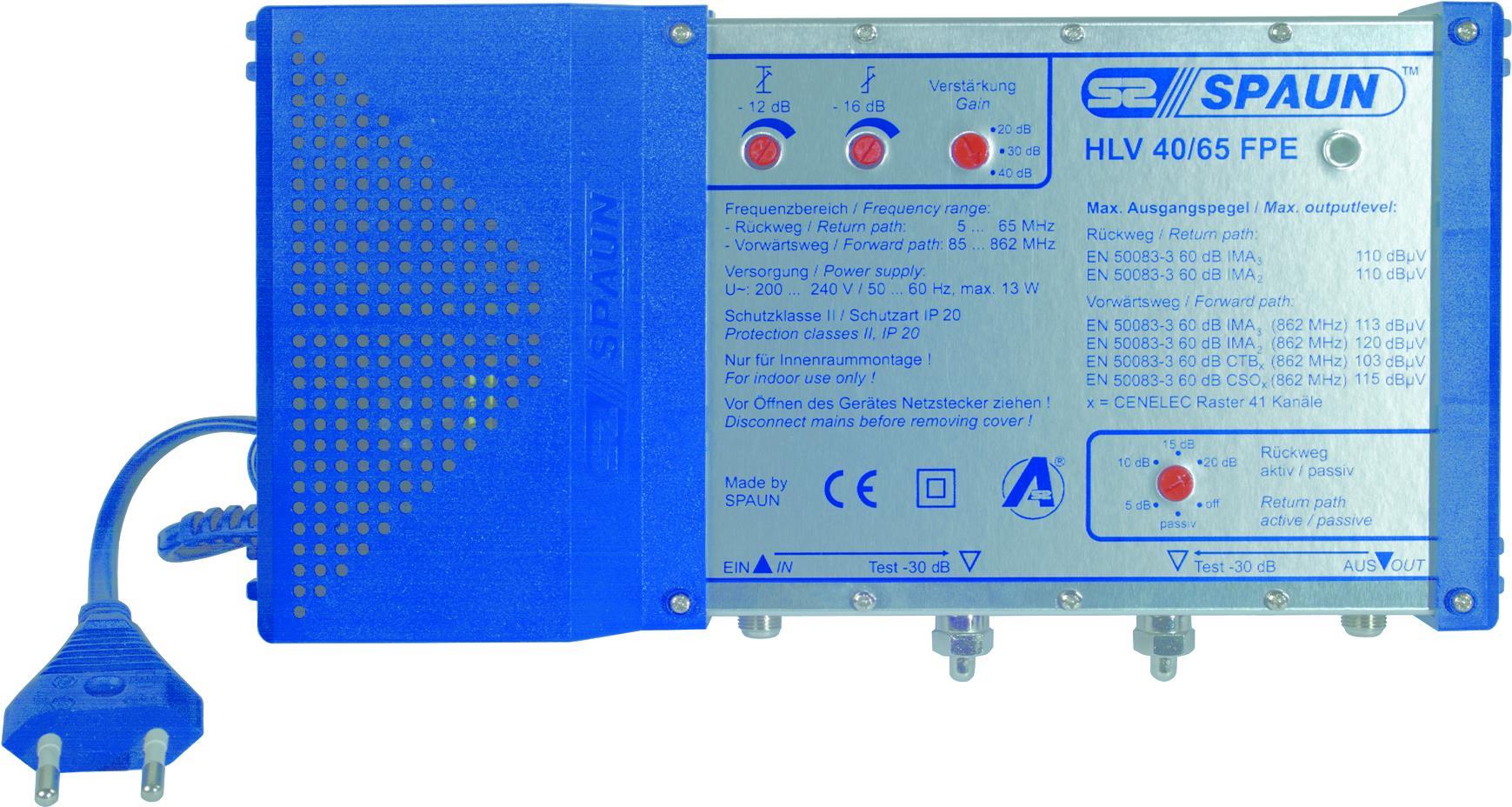 Spaun HLV 40/65 FPE - 13 W - 100 - 240 V - 50- 60 Hz - -20 - 50 °C - 260 x 130 x 52 mm (HLV 40/65 FPE)