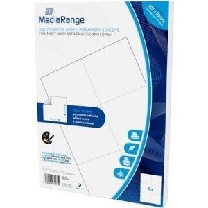 MediaRange MRINK144 etichetta autoadesiva Permanente Bianco 300 pz (MediaRange MRINK144 - etiketter til fl)