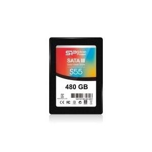 SILICON POWER Slim S55 - SSD - 480GB - intern - 6,4 cm (2.5) - SATA 6Gb/s (SP480GBSS3S55S25)