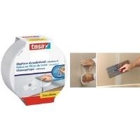 tesa Glasfaser-Gewebeband, selbstklebend, 50 mm x 25 m robuste Klebeband zum reparieren von Rissen und Löchern in - 1 Stück (05255-00004-01)