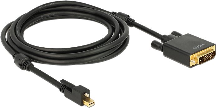 Delock cavo mini Displayport 1.2 maschio con vite DVI maschio 4K 3 m