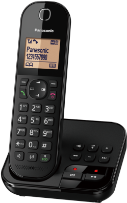 Telefono cordless Panasonic con AB KX-TGC420GB - nero