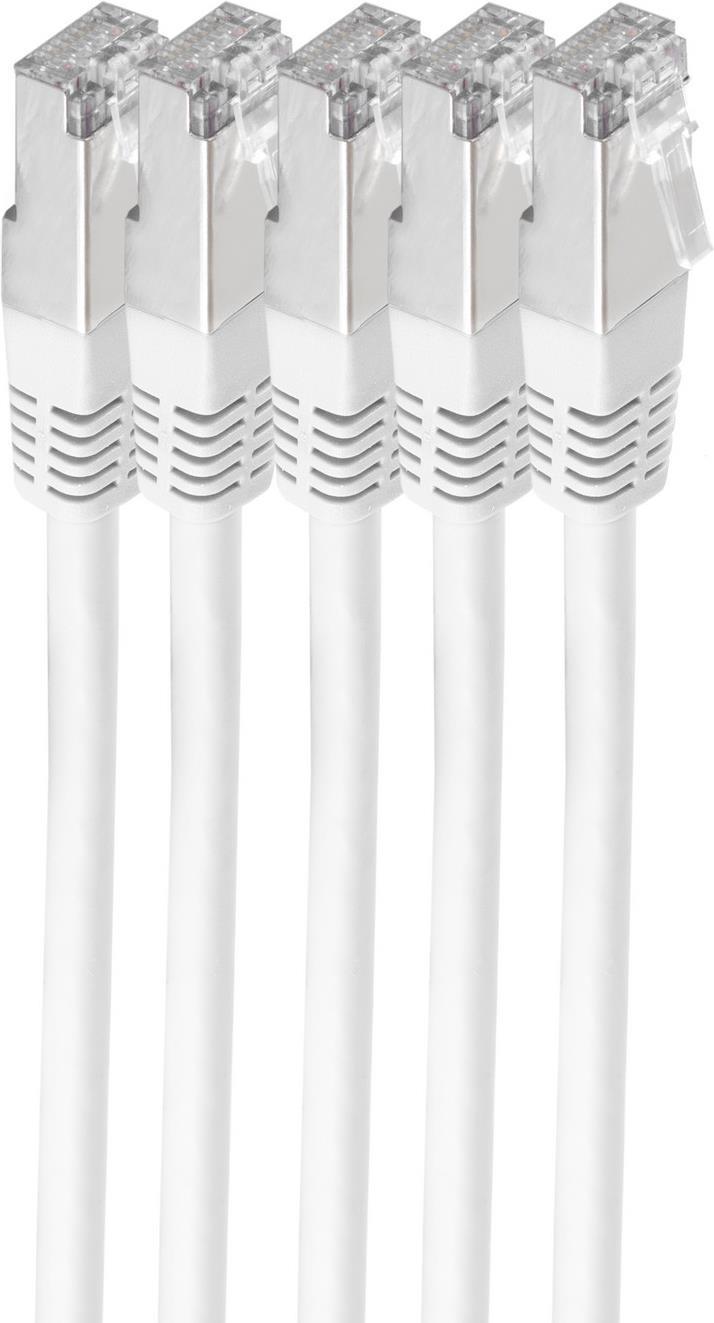 shiverpeaks BS75711-HW-SET5 cavo di rete bianco 1 m Cat6 S/FTP (S-STP) (BS75711-HW-SET5)