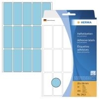 Herma - Matte etichette di carta autoadesiva permanente - blu - 20 x 50 mm 480 etichette (32 foglio x 15) (2413)