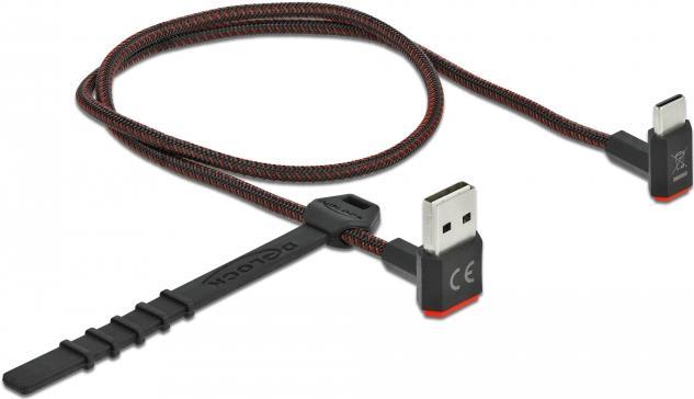 Delock Cavo EASY-USB 2.0 tipo A maschio a USB tipo C maschio angolato superiore/inferiore 0,5 m nero