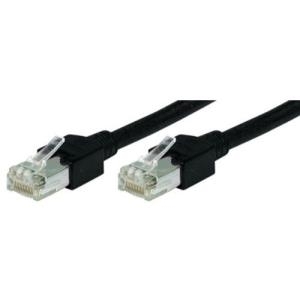 Patchkabel SF/UTP, Cat 5e, schwarz, 1,0 m halogenfrei, mit Draka-Kabel und Hirosesteckern TM11 (bisherige Bezeichnung S/FTP) (71301S)