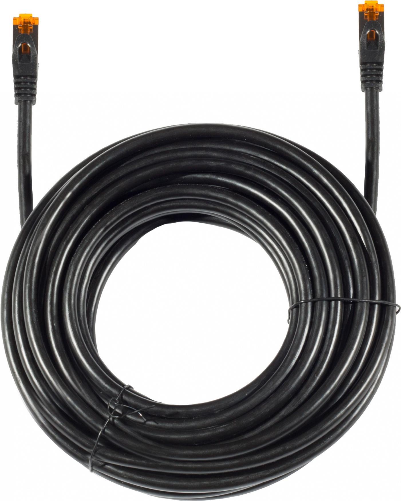 Cavo patch da esterno Helos S/FTP Cat 6a nero 45,0 m