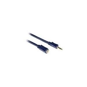 C2G Velocity - Audioverlängerungskabel - 27 AWG - Mini-Phone Stereo 3,5 mm (M) - bis - Mini-Phone Stereo 3,5 mm (W) - 50cm - abgeschirmt (80283)
